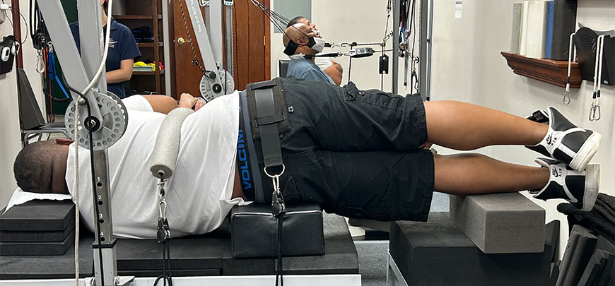 patient receiving chiropractic biophysics in Huntington