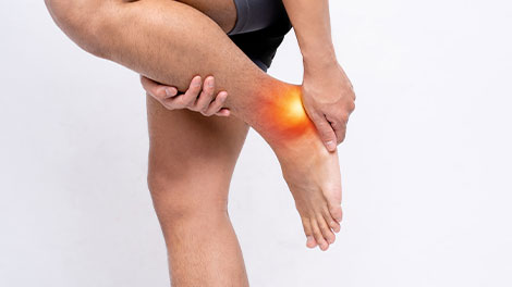 patient requiring ankle pain treatment in Huntington