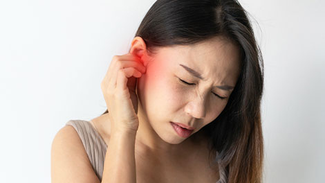 patient requiring ear infection treatment in Huntington