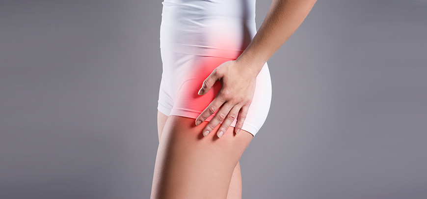 patient needing hip pain treatment in Huntington