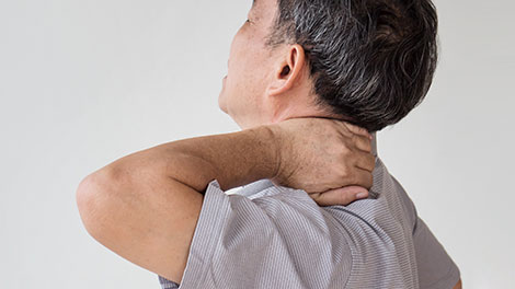 patient requiring neck pain treatment in Huntington