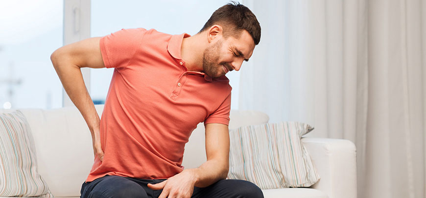patient needing sciatica treatment in Huntington