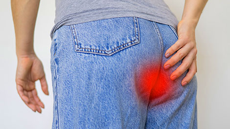 patient requiring tailbone pain treatment in Huntington