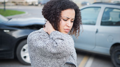patient requiring whiplash treatment in Huntington